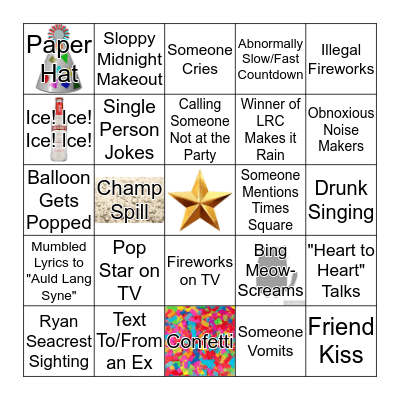 New Year's Eve 2019! Bingo Card