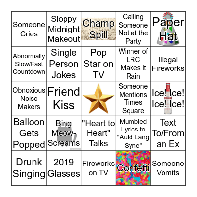New Year's Eve 2019! Bingo Card