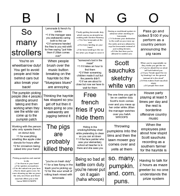 Sauchuk Farm Bingo Card