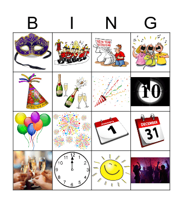New Year's! Bingo Card