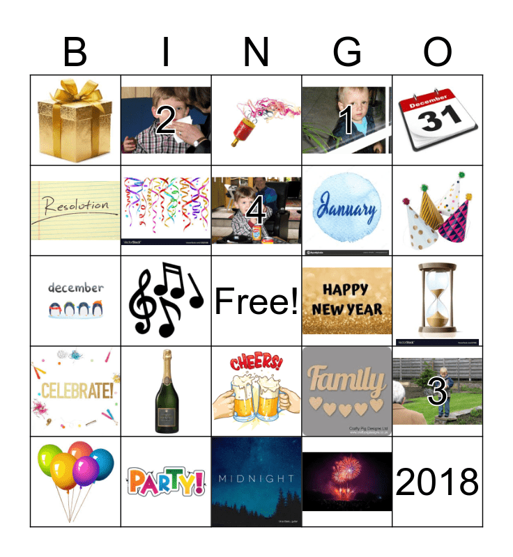 New Years Eve Bingo Card