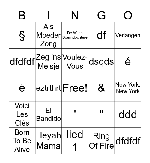 Dansklub Tervuren Bingo Card