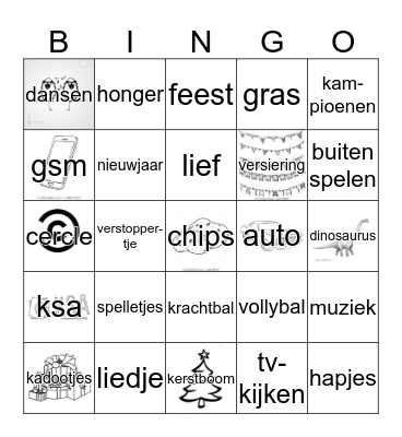 oudejaar 2018 Bingo Card