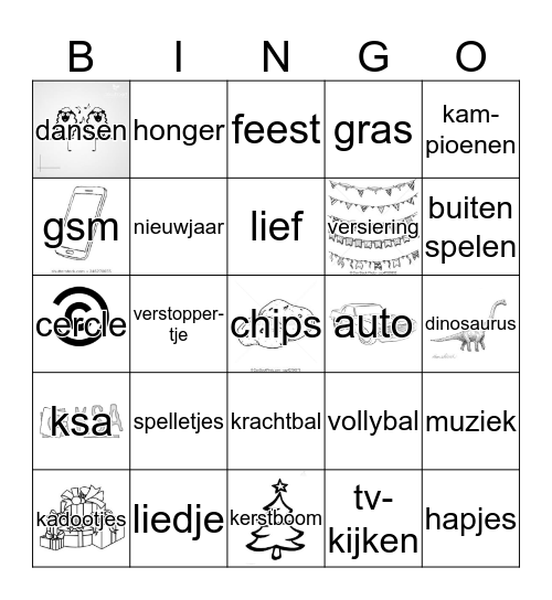 oudejaar 2018 Bingo Card