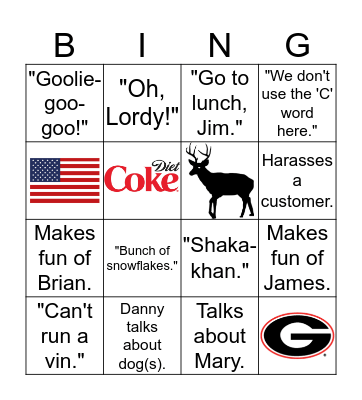 Danny Bingo- DINGO! Bingo Card
