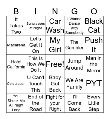 OLD SCHOOL Bingo Card