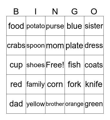 New Years 2019 Bingo Card