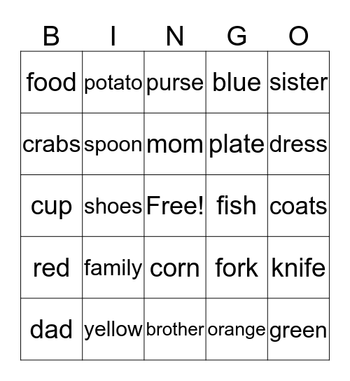New Years 2019 Bingo Card