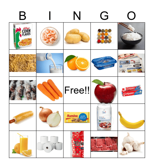 Grocery Shopping! Bingo Card