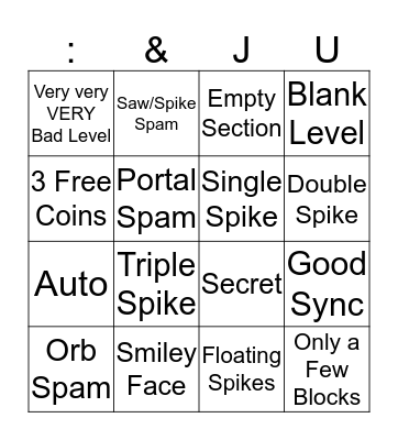 Recent Level Bingo Card