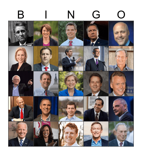 2020 Exploratory Committee Bingo Card