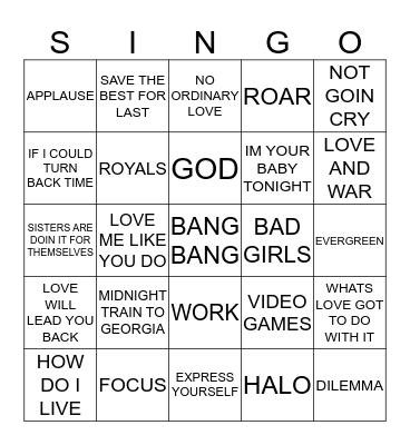 318 DIVAS ESSENTIALS #4 Bingo Card