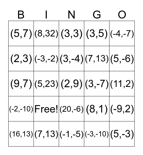 Systems Bingo Card