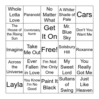The British Are Coming Bingo Card