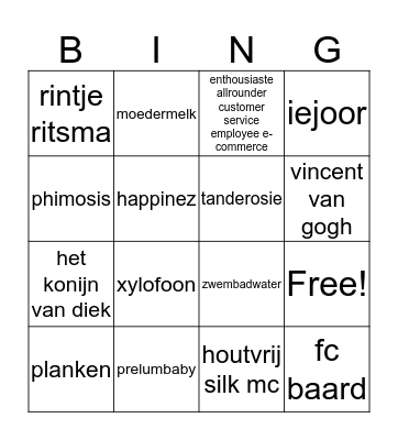 Prelum 2019 Bingo Card