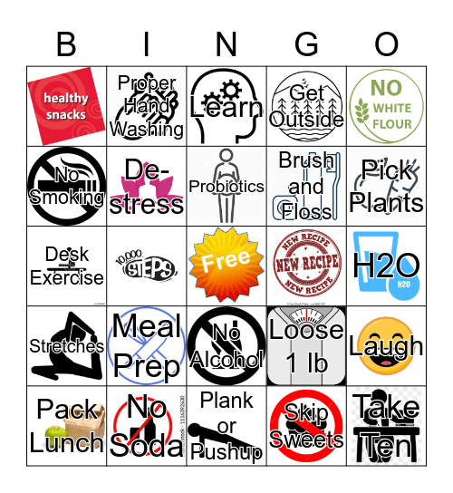 CSWP Health & Wellness Bingo Card