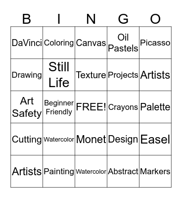 ART Bingo  Bingo Card