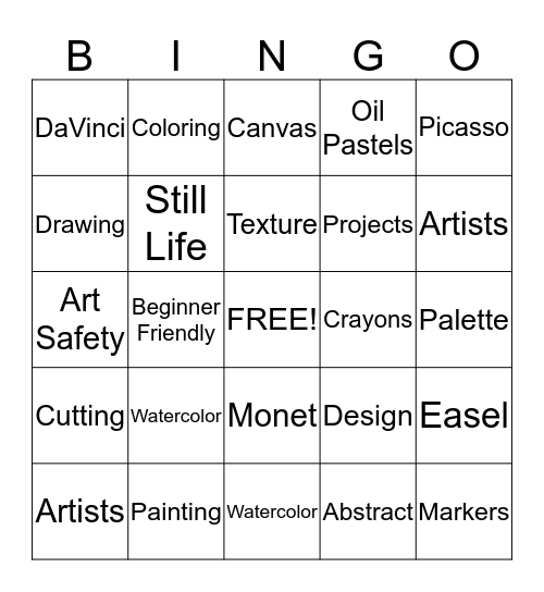 ART Bingo  Bingo Card