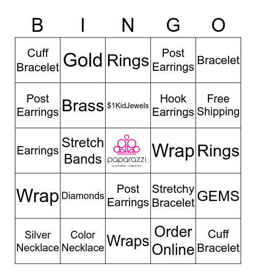 PAPARAZZI Bingo Card