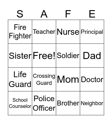 Safe Bingo Card