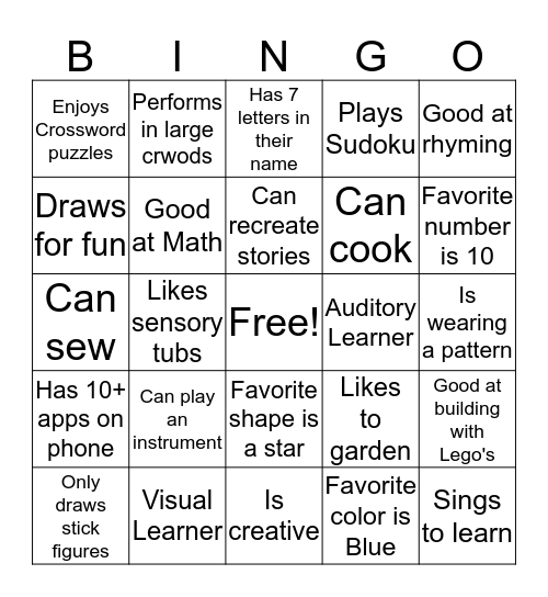 STEAM Bingo Card