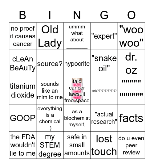 DAE tati Bingo Card