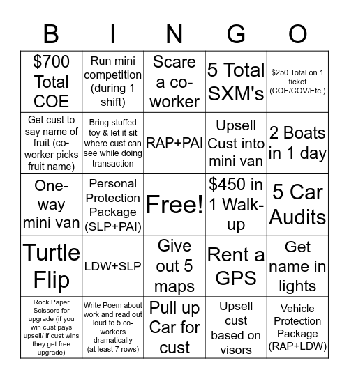 Bingo Card Bingo Card