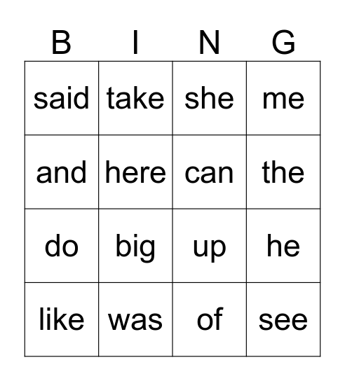 Penguin Bingo Card