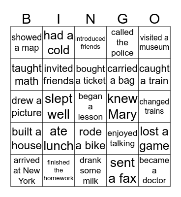 Bingo p2 Bingo Card
