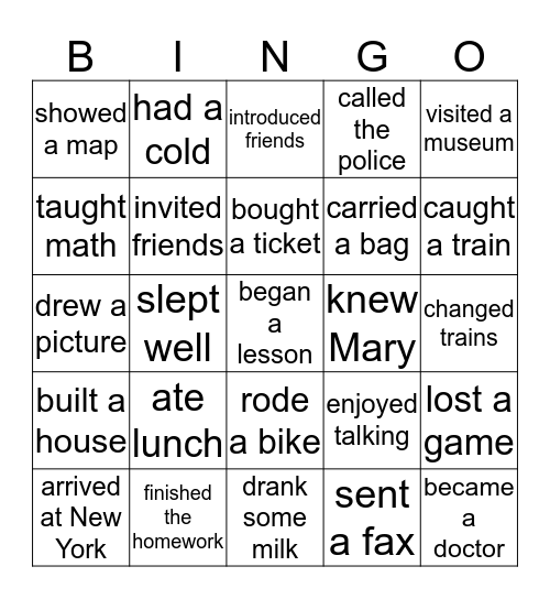 Bingo p2 Bingo Card