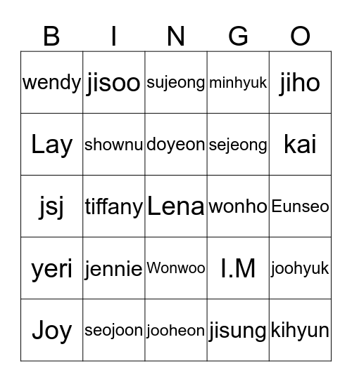 ENAIM96 Bingo Card