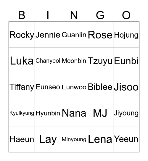 ENAEUNWOO97 Bingo Card