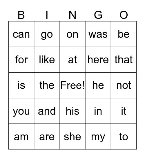 Bingo!! Bingo Card