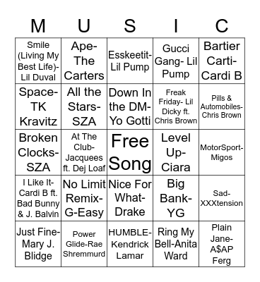 Studio Myers Bingo Card