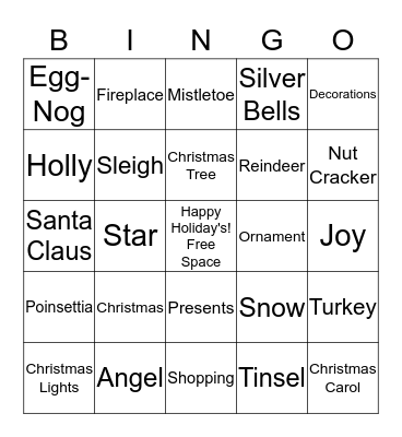 A-Team Holiday Party Bingo Card