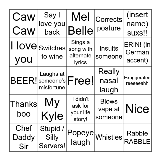 Mike-isms Bingo Card