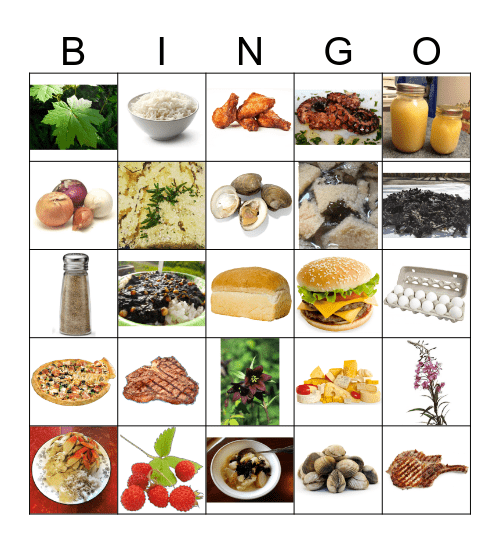 Food & Drink Bingo Card