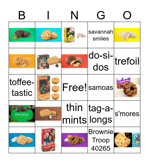 Cookie Bingo! Bingo Card