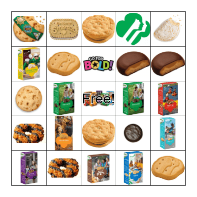 Girl Scout Cookie Bingo Card