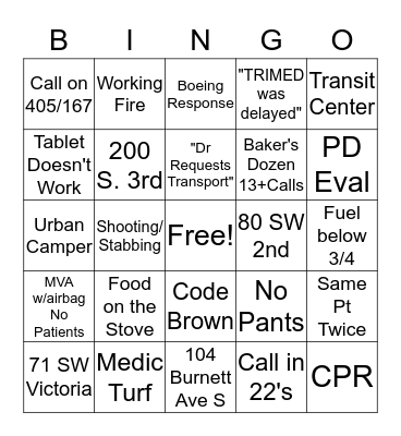 Station 11 Bingo Card