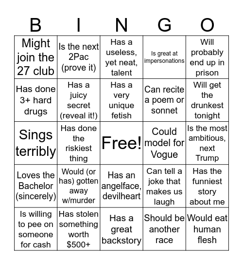 Find Someone Who... Bingo Card