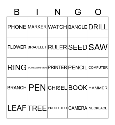 SINGULAR - ARTICLE Bingo Card