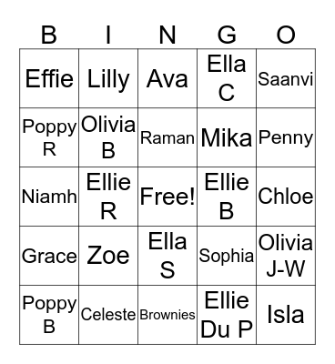 Getting to know you Bingo Card