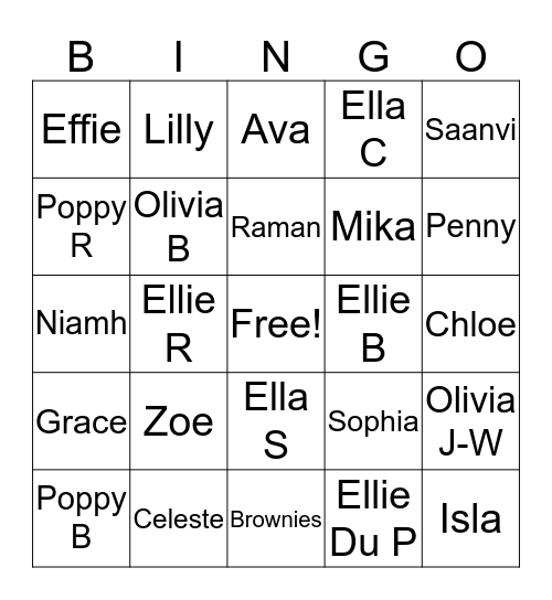 Getting to know you Bingo Card