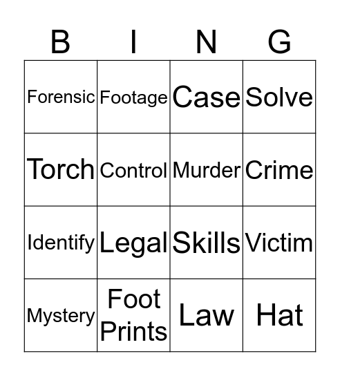 detective bingooo Bingo Card