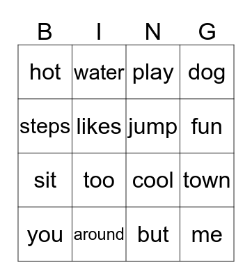 #3 Around the City 1, 2, 3, 4 Bingo Card