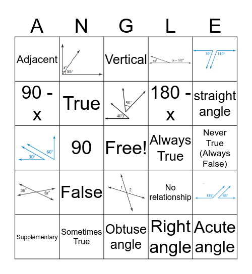 ANGLES Bingo Card