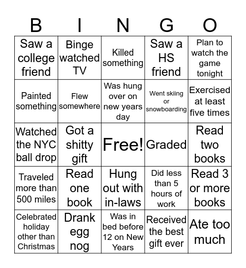 KNDLA Bingo Card
