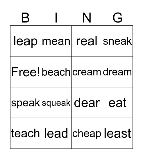 ea Bingo Card