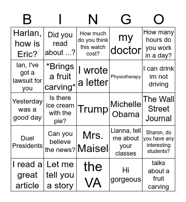 Alvie's Birthday Bingo Card